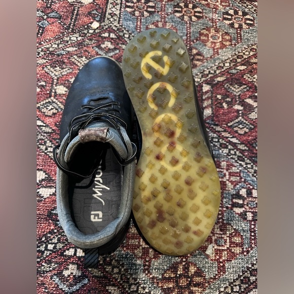 Men’s Black/Gray ECCO Hybrid Golf Shoes, size 11 - Picture 6 of 9